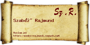 Szabó Rajmund névjegykártya