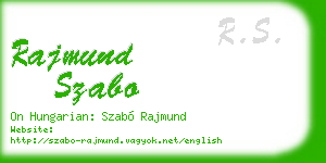 rajmund szabo business card