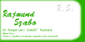rajmund szabo business card